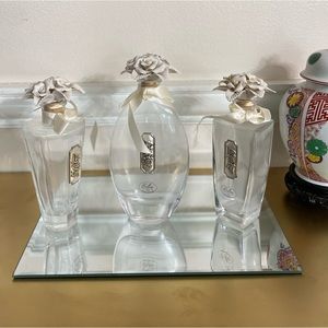 Cellini collection by studio handcrafted Crystal bottles